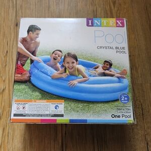 Brand New INTEX Crystal Blue Kids Round Outdoor Inflatable 58"x13" Swimming Pool